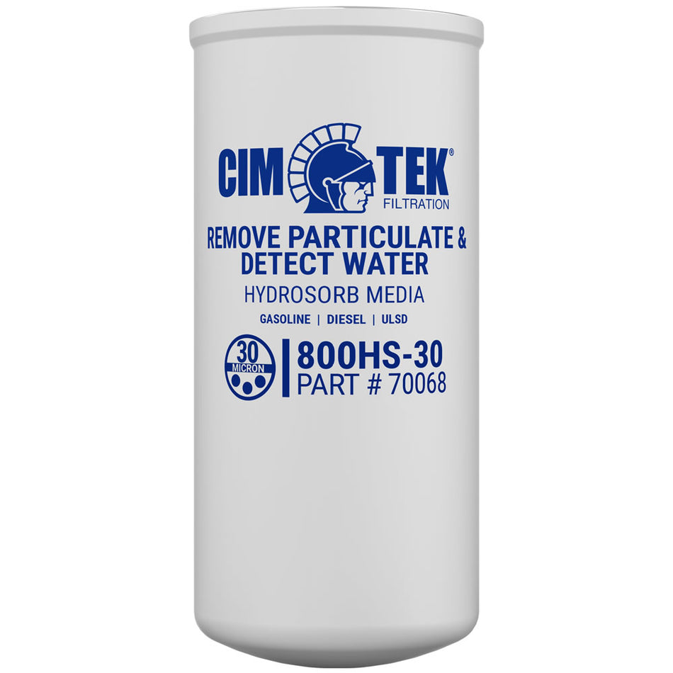Filtre 800HS-30 5,06 pouces x 10,94 pouces 30 MICRONS Hydrosorb